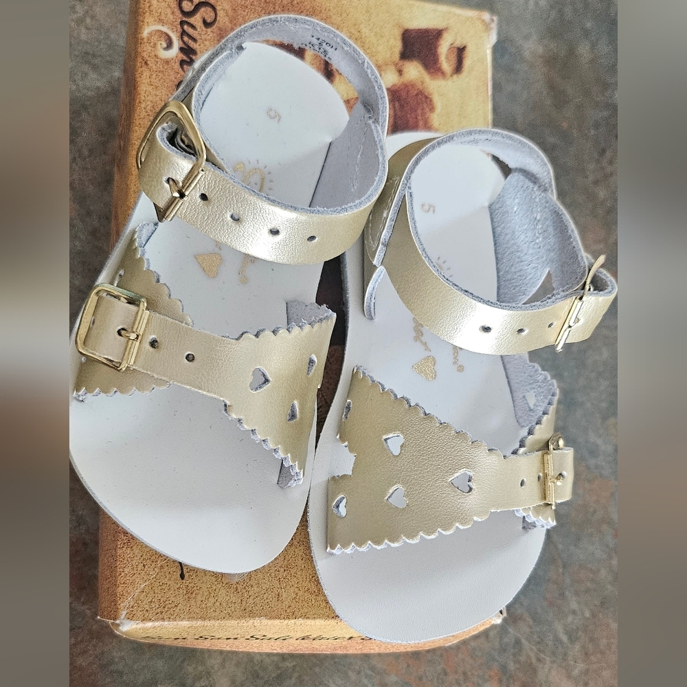 Sun Salt Water Sandals In GOLD, brand New.